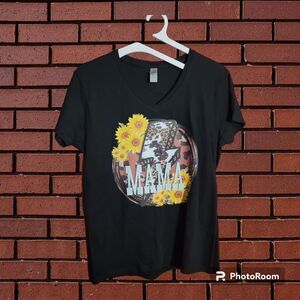 MAMA ( Sunflowers) Custom‎ Black Size L Woman's